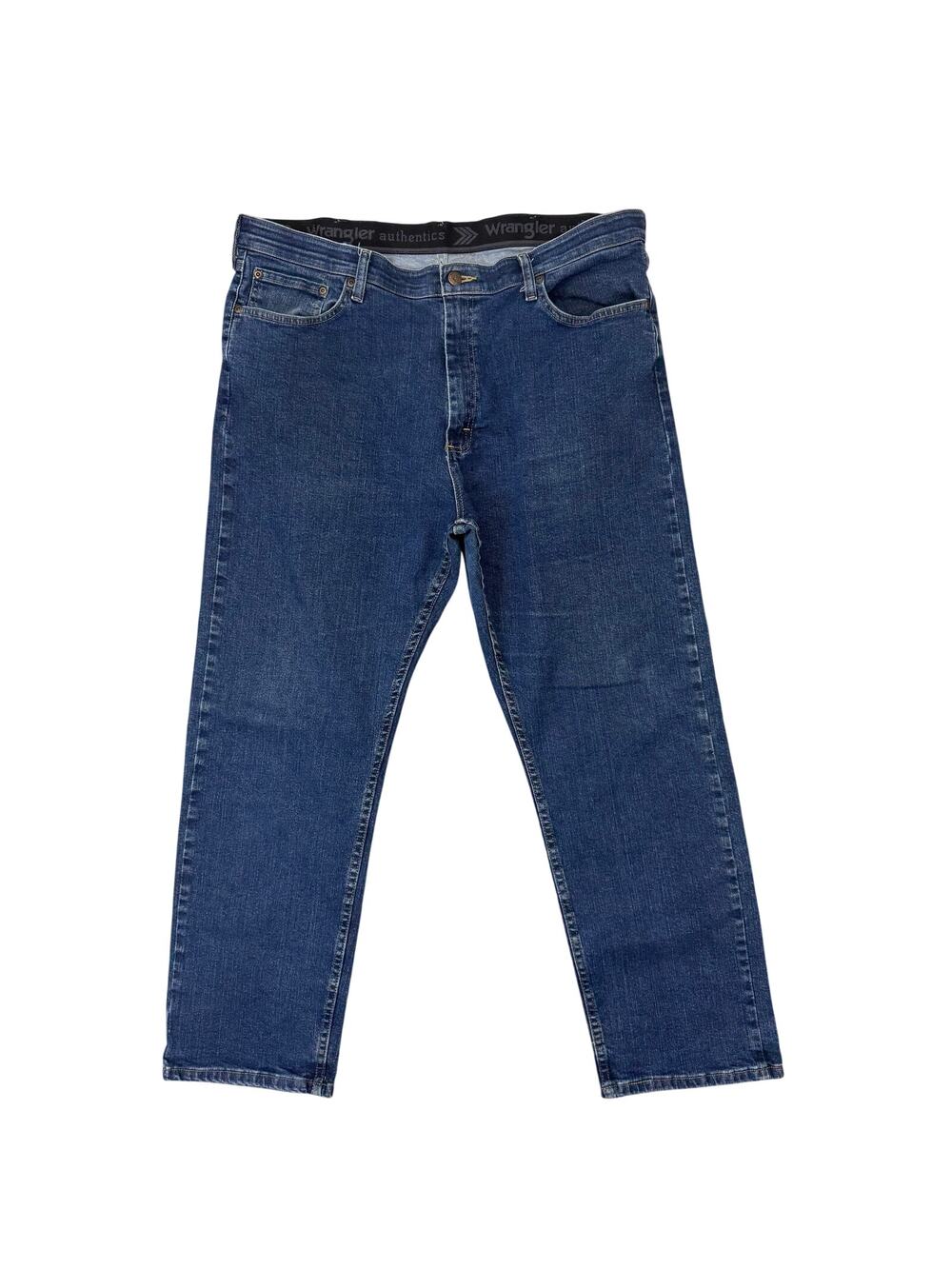 Wrangler Authentics Men’s 36x28 Blue Stretch Jeans Loose Straight